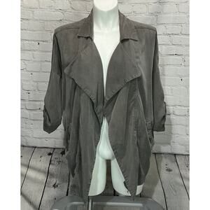 Ming Ming Women’s Lightweight Waterfall Utility Jacket (Size L)